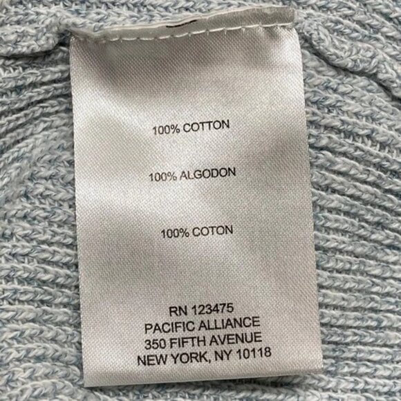 Jones New York Signature Knit Sweater Women’s Large Light Blue Lace Up Front EUC - Picture 7 of 9